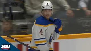 Bowen Byram Scores On His First Touch With The Buffalo Sabres