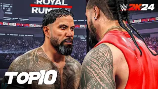 WWE 2K24: Top 10 Royal Rumble 2024 Moments