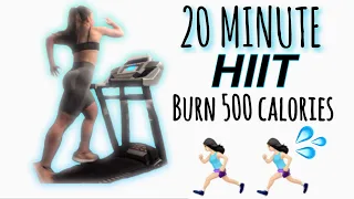 20 MINUTE HIIT TREADMILL WORKOUT (REAL TIME)