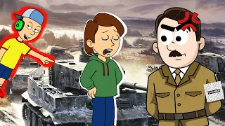 Caillou sends his dad to 1939/meets his Grandpa/World war 2 starts/arrested/Grounded Big time