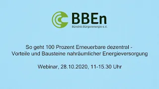 Webinar So geht 100% Erneuerbare dezentral - Vorteile und Bausteine nahräumlicher Energieversorgung