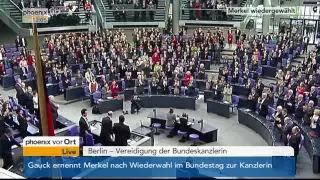 Wahl der Bundeskanzlerin: Amtseid von Kanzlerin Merkel am 17.12.2013