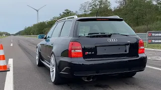 💥Test runs💥900hp Audi RS4 b5 R30 Turbo J.S. Fahrzeug-Teilehandel @ TTT Half Mile 01.10.2022