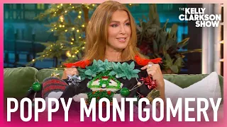 Poppy Montgomery Shows Off Ugly Christmas Sweater Collection