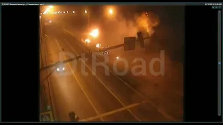 В Лефортовском тоннеле в Москве загорелся автомобиль