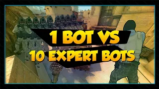 1 Player VS 10 EXPERT Bots in CSGO