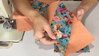 Lindíssimo BLOCO de PATCHWORK com Tecido Floral