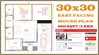 30 x 30 HOUSE PLAN II 30*30 GHAR KA NAKSHA II EAST FACE GHAR KA NAKSHA