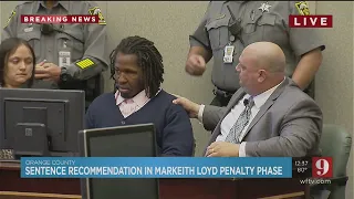 LIVE VIDEO: Markeith Loyd's lawyers pat his shoulders following jury's punishment recommendation