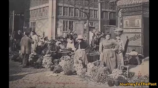 One morning on the Paris market in 1890 -  Photography Old Journey To The Past