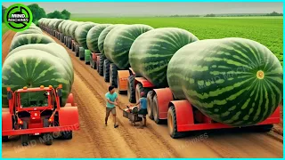 The Most Modern Agriculture Machines That Are At Another Level, How To Harvest Watermelon In Farm ▶5