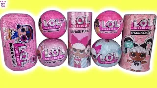 LOL SURPRISE DOLLS Series 1 4 5 PETS HairGoals Glam Glitter UNDER Wraps TUBES Unboxing TOYS