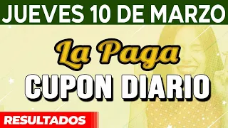 Resultado del sorteo Cupón Diario del Jueves 10 de Marzo del 2022.