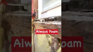 Foam around a window #shorts #Youtubeshorts #DIY