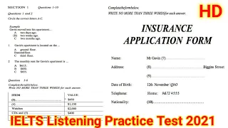 Gavin moved into his apartment ielts listening | IELTS listening practice test 2021 with answers