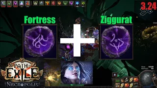 【Path of Exile 3.24】TIER 17 ZIGGURAT & FORTRESS w/ Zombie Necromancer in Necropolis League  - 1226