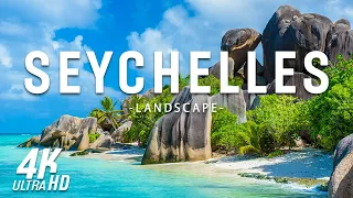 FLYING OVER SEYCHELLES (4K UHD)-Amazing Beautiful Nature Scenery With Relaxing Music For Stress