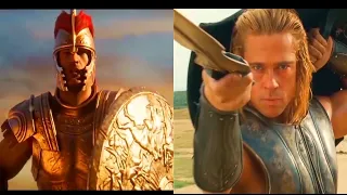 Achilles VS Hector. Final Battle. Total War Saga Troy and Troy Movie (2004)