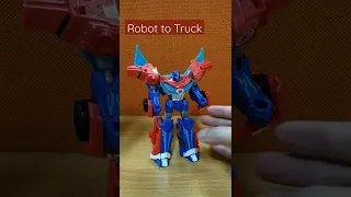 Transforming Power Surge Optimus Prime (Robot to Truck) #shorts