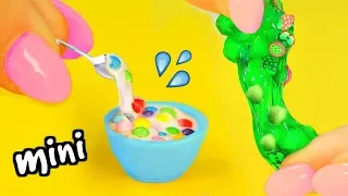 DIY Mini Slimes! How To Make Miniature Jelly Cube Slime, Cereal Slime, Cloud Slime & Glitter Slime!