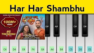 Har Har Shambhu Piano Tutorial | Abhilipsa Panda, Jeetu Sharma