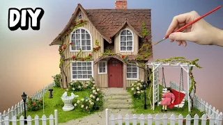 House with garden from cardboard with your own hands / DIY