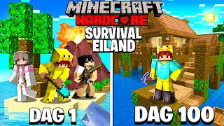 100 DAGEN OVERLEVEN Op Een SURVIVAL EILAND Met VRIENDEN In HARDCORE MINECRAFT!