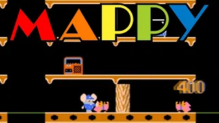 Mappy (NES - Dendy - Famicom - 8 bit) - Прохождение игры на Денди про мышонка Мэппи до 148 уровня