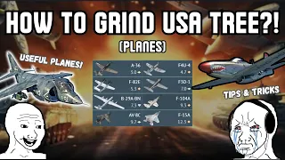 How To Grind USA Tech Tree?! (Aviation)🤔🔥| Which Planes should You use? (Tips & Useful Techniques!)😮