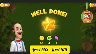 Gardenscapes - ( Level 663 - Level 675) - All Puzzles - Gameplay PART - 73