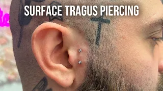 Surface tragus piercing | Underground Tattoos Watford