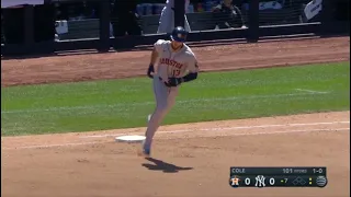 Astros J. J. Matijevic Turns around Gerrit Cole 100mph to break the scoreless tie! 6/25/22