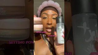 Setting Powder VS Setting Spray #makeup #makeuptips
