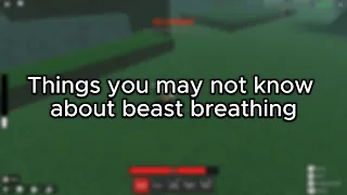 things you might not know about beast breathing | rogue demon