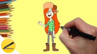 How to Draw Wendy from Gravity Falls step by step ★ Draw Gravity Falls ★ Drawing pictures