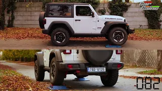 Jeep Wrangler 4x4 test on rollers- CarCaine