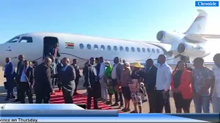 President Mnangagwa arrives in Bulawayo to commission reconstructed Pupu National Monument