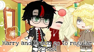 Harry and Draco go to regular school/muglle school «Harco/drarry»