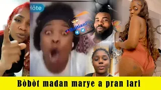 Video koko madan marye a pran lari, li tap okipe yon blodè Haiti, lap joure - Haitian Pie