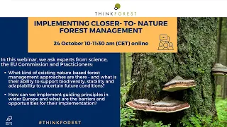 ThinkForest webinar: Implementing Closer-to-Nature Forest Management