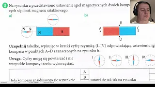 Fizyka - bieguny magnetyczne - zadania z zeszytu ćwiczeń