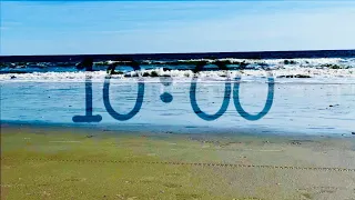 10 Minute Beach Countdown Timer - Relaxing Video & Sound of Ocean Waves