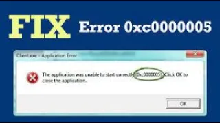 How to fix 0xc0000005 error in less than 1 minute 100% WORKED