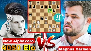 New AlphaZero (4K Elo) Sacrificed his Queen Against Magnus Carlsen | alphaZero vs magnus carlsen