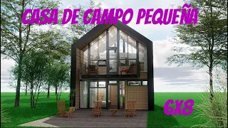 CASA DE CAMPO PEQUEÑA QUE OCUPA UN AREA DE 6X8 DOS PISOS 1 HABITACION 60 M2