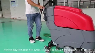 how to use the hand push floor scrubber-RLA510