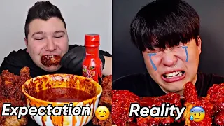 the EXPECTATIONS vs. REALITY of spicy food