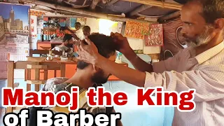 Manoj Master Hair cracking head massage - Best head massage by #indianbarber