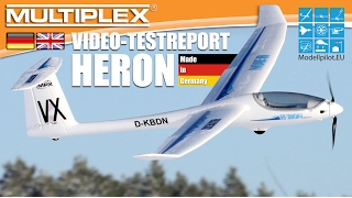 HERON MULTIPLEX RC GLIDER VIDEO TESTREPORT "FLUGBERICHT" & "OUT OF THE BOX" TESTRPORT TEST