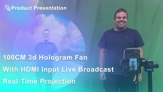 100CM 3d Hologram Fan with HDMI Input Live Broadcast Real-Time Projection